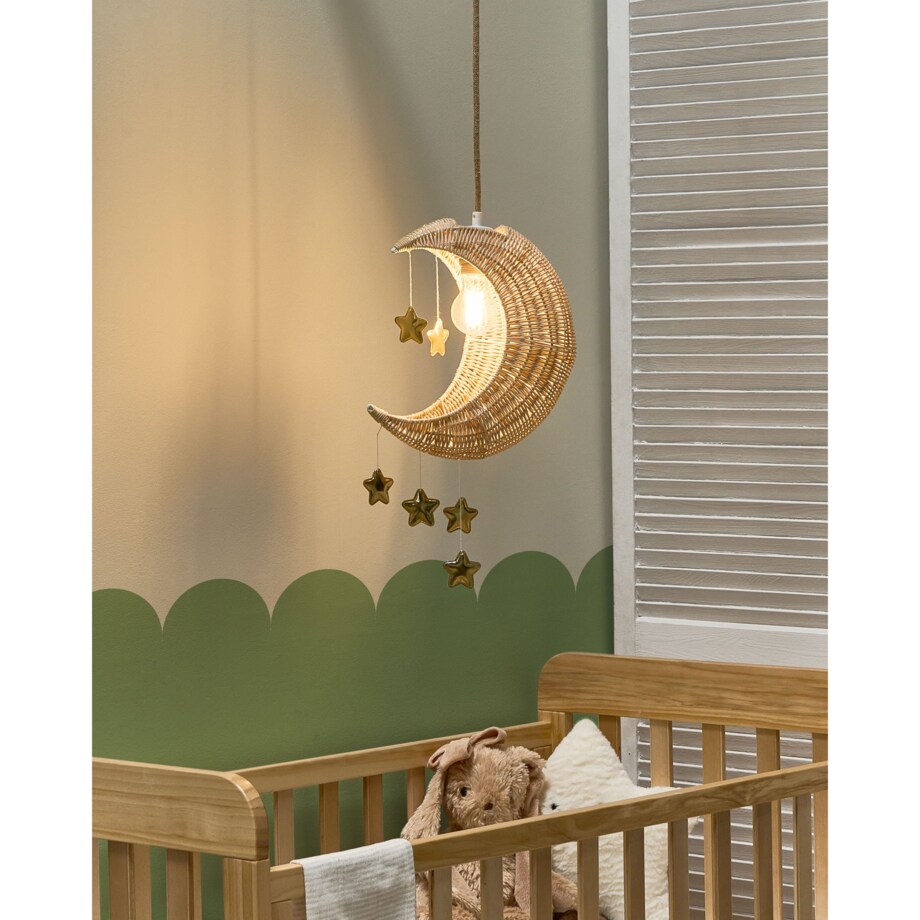 Lampa wisząca Księżyc ORCHON Rattan Naturalny
