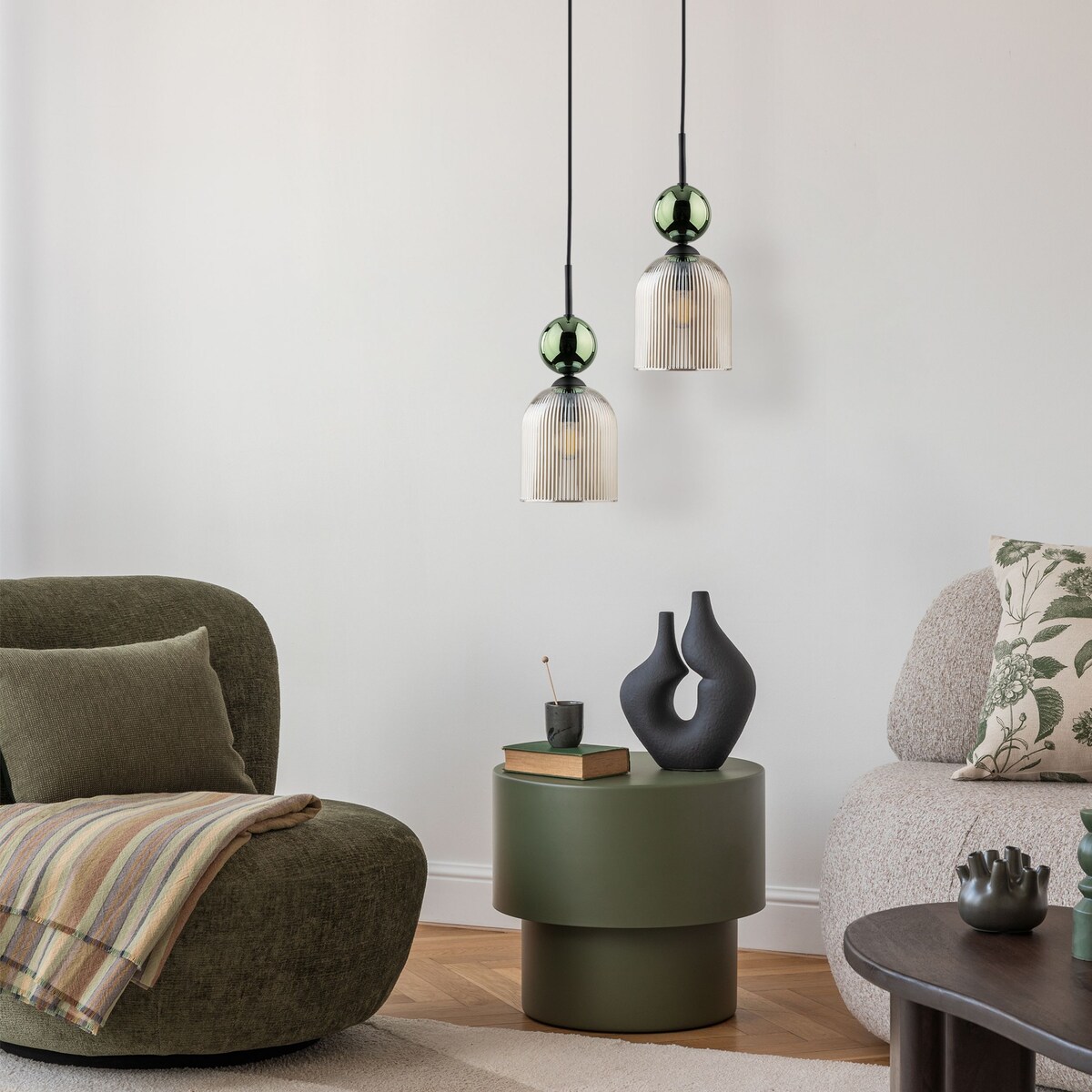 Lampa Wisząca SOPHIA Zielona Koniakowa 1xE14 TK Lighting