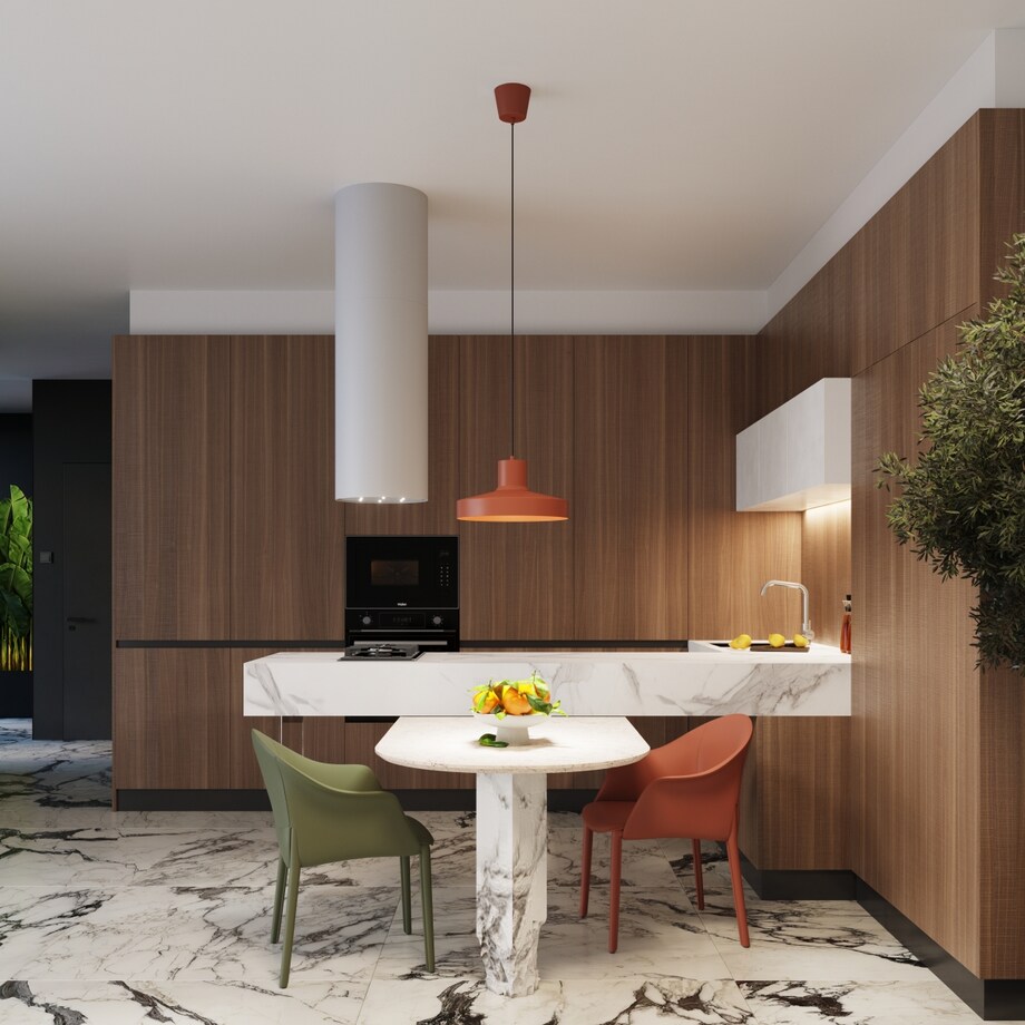 Lampa wisząca BILO ochra czerwona