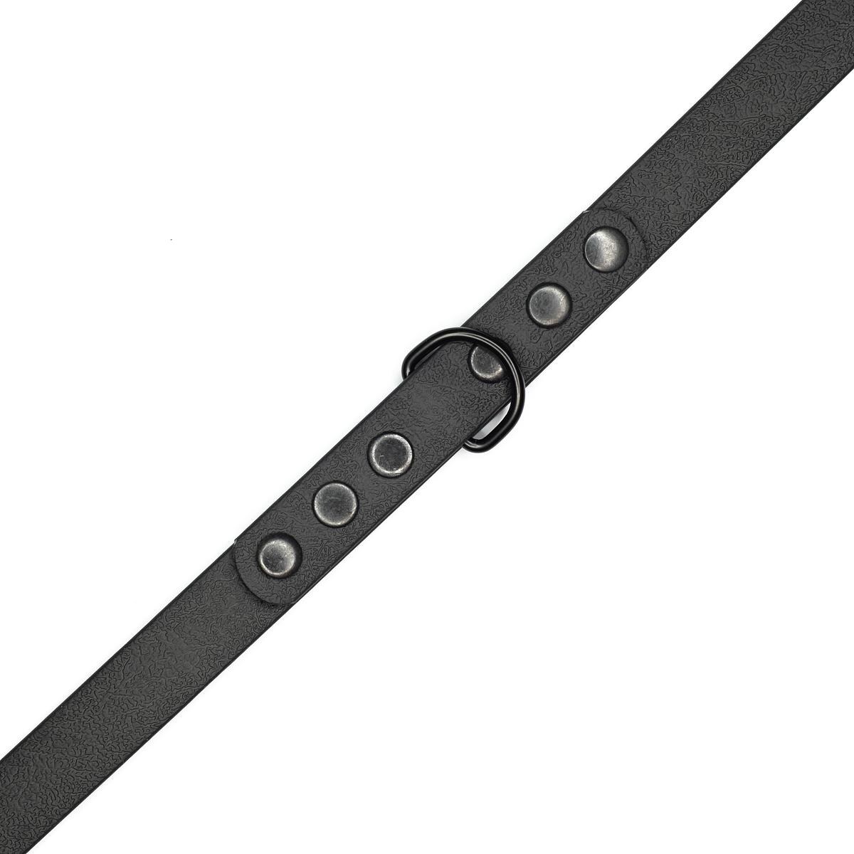 Smycz przepinana Biothane® dla psa lub kota "Black AF" - Rozmiar: M, Szerokość taśmy: 16mm