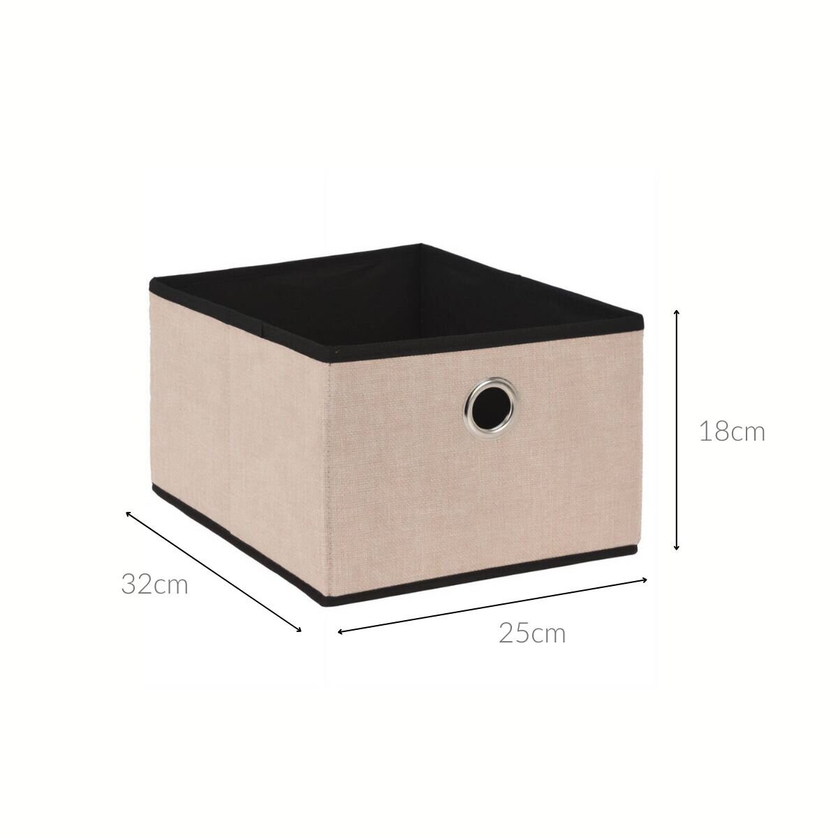 Pojemnik tekstylny do przechowywania NO-WOVEN, 32 x 25 x 18 cm