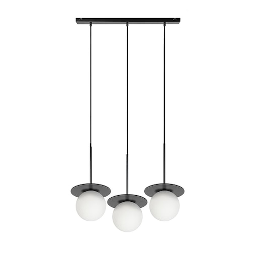 BORRA B 3L czarna potrójna lampa sufitowa