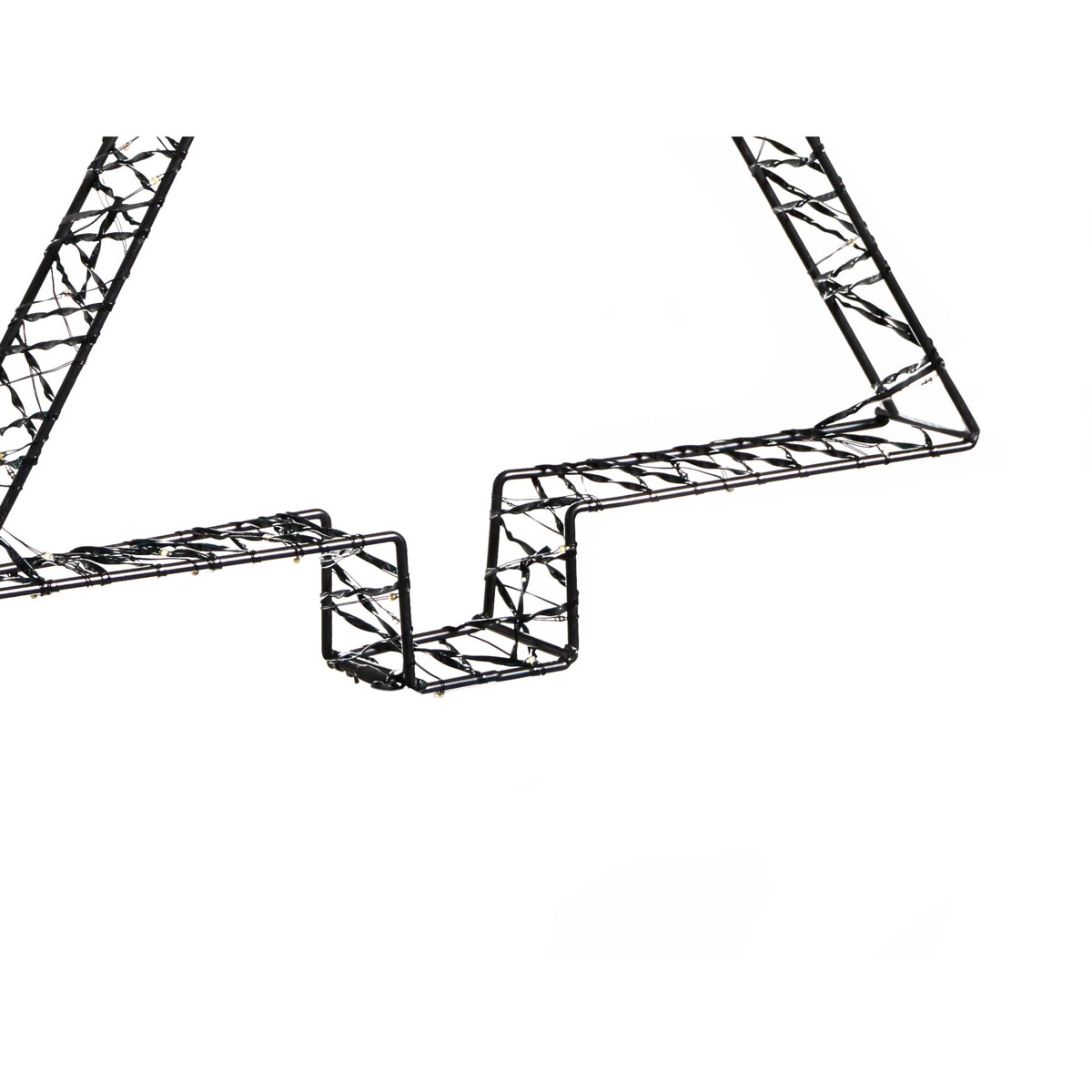 Dekoracja ogrodowa LED LOFSEN Choinka 45/35/25 cm Czarny
