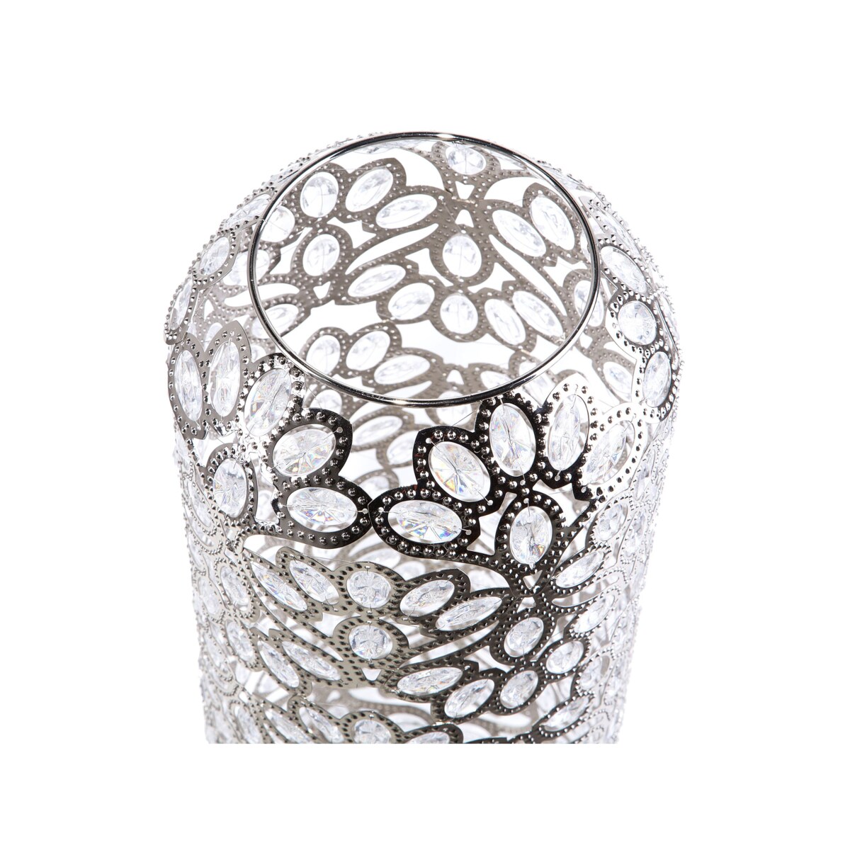 Lampa podłogowa metalowa srebrna VOLTA