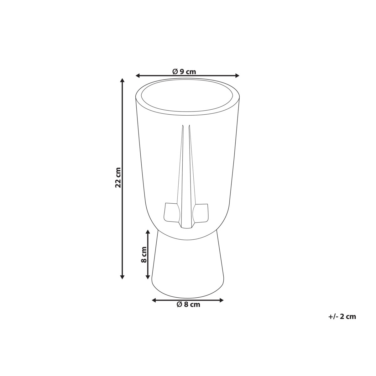 Wazon na kwiaty ceramiczny Czarny ARTEMIS