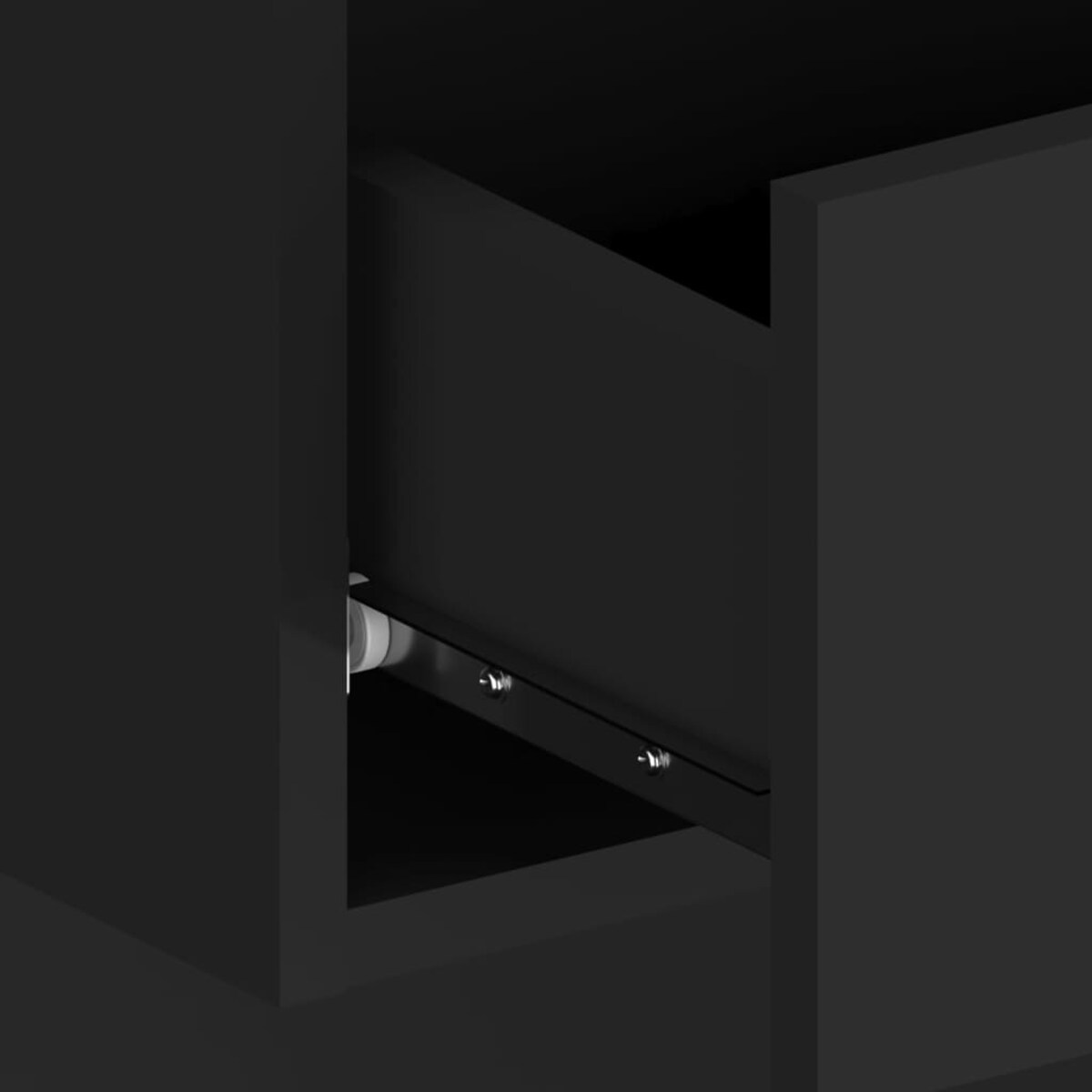 vidaXL Szafka nocna ścienna, czarna