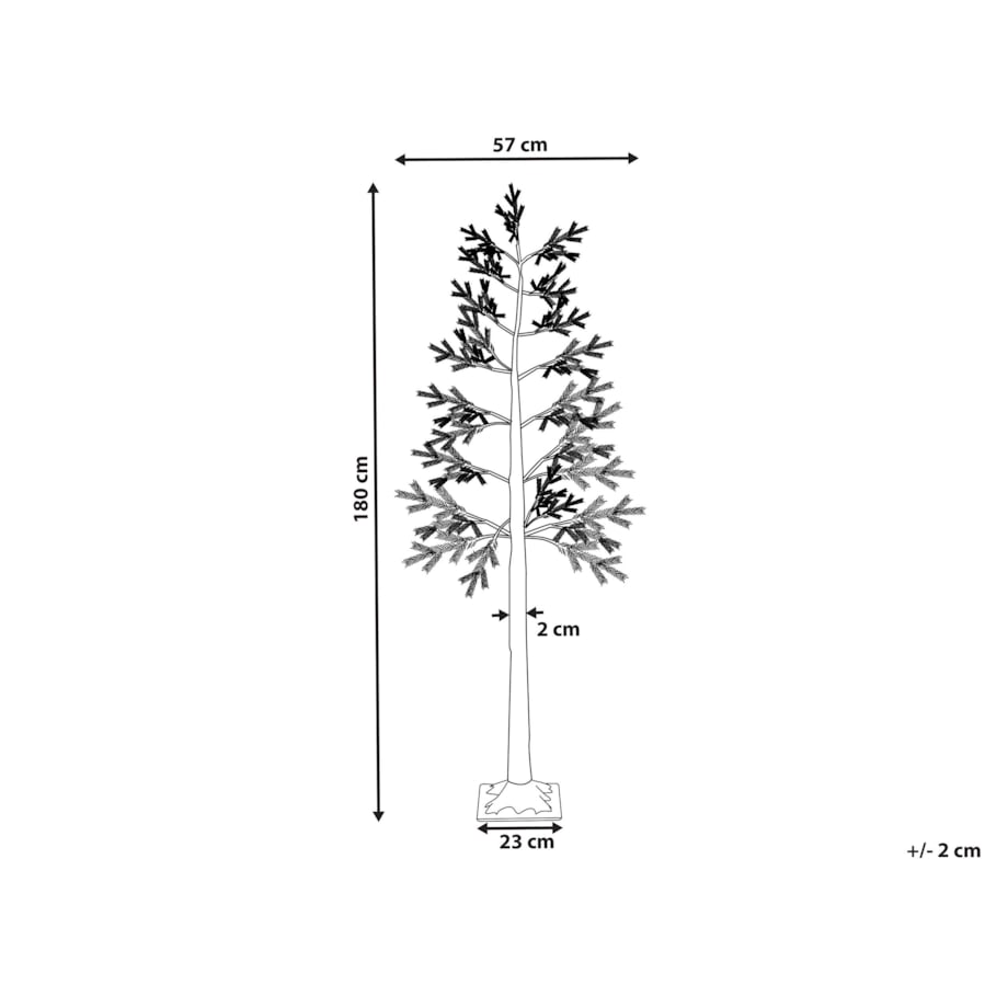 Dekoracja ogrodowa LED drzewko ze światełkami 180 cm biała ALBIONI