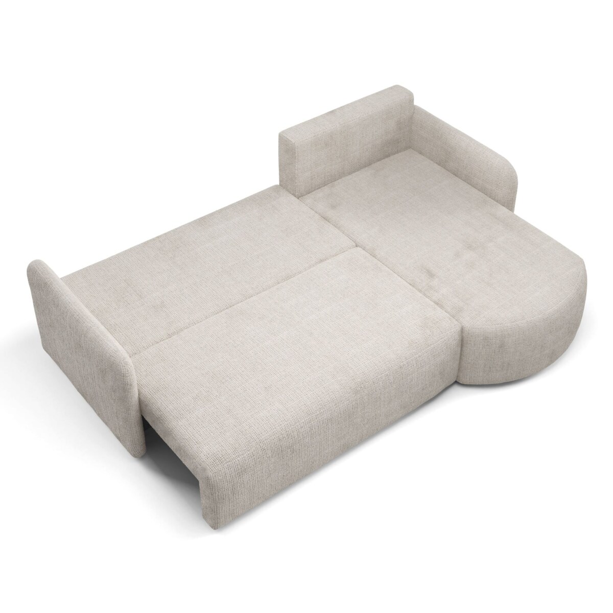 Nowoczesny Narożnik BON z funkcją spania, obity tkanina Cremona, szary