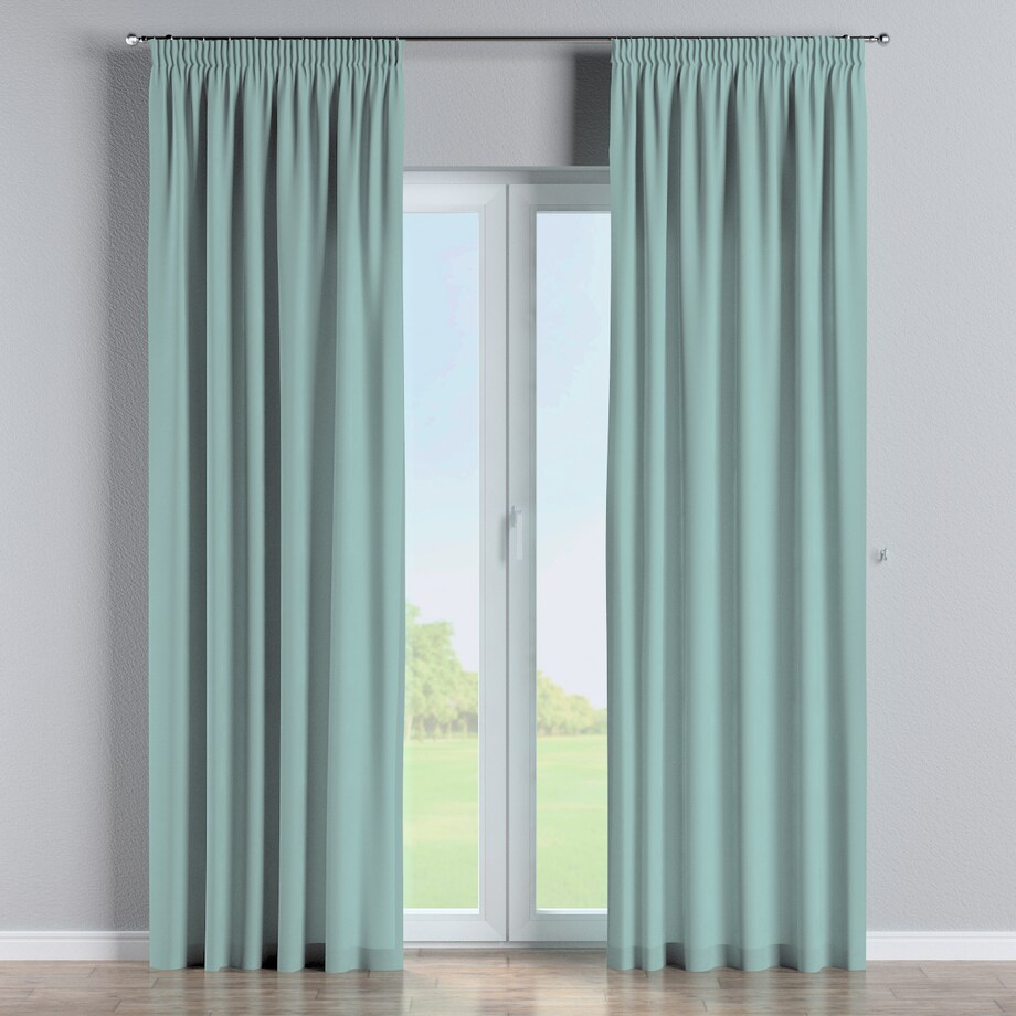 Zasłona na taśmie marszczącej 1 szt. 130x245 jasny turkus