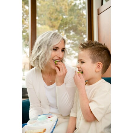 GOBE 2IN1 LUNCHBOX & SNACK SPINNER śniadaniówka dla dzieci, Blueberry blue