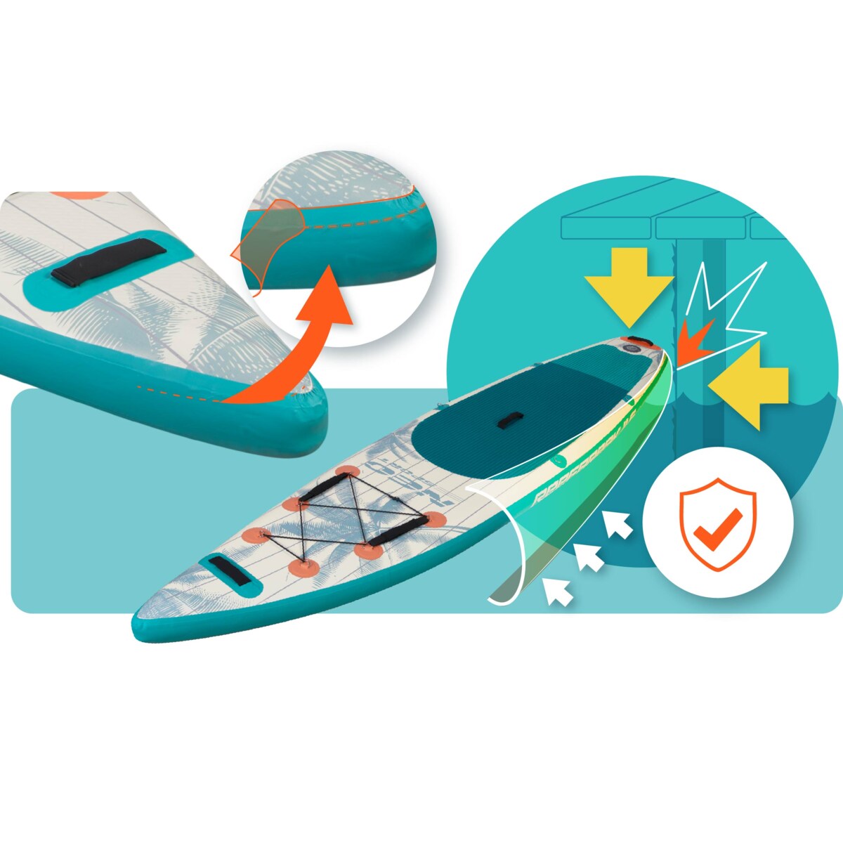 Deska SUP do pływania pompowana Paddle Reefbreak 350cm Neo-Sport