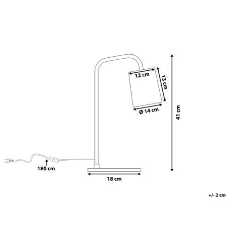 Lampka biurkowa czarna TARIM