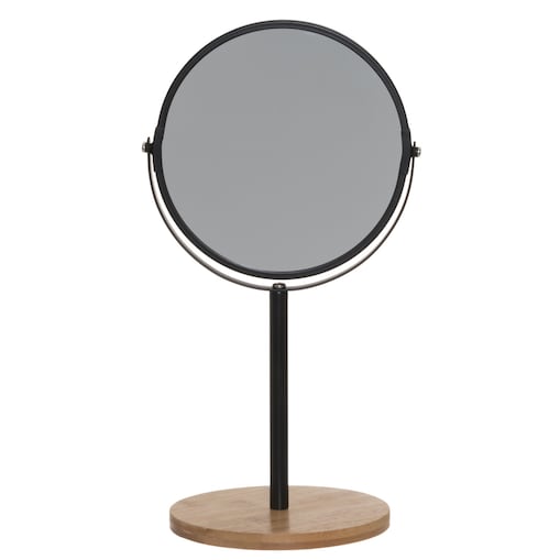 Lusterko kosmetyczne na bambusowej podstawie, wys. 34 cm