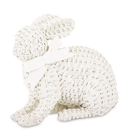 Dekoracja - figurka królika 19,5x22x11 cm AFICO biały mały
