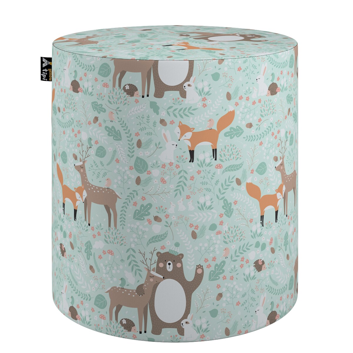 Puf Bobby, zielony, ø40, wys. 40 cm, Magic Collection