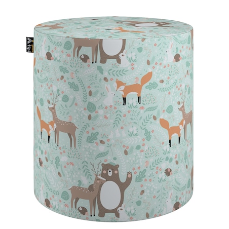 Puf Bobby, zielony, ø40, wys. 40 cm, Magic Collection