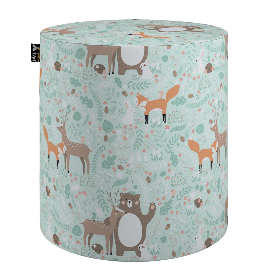 Puf Bobby, zielony, ø40, wys. 40 cm, Magic Collection