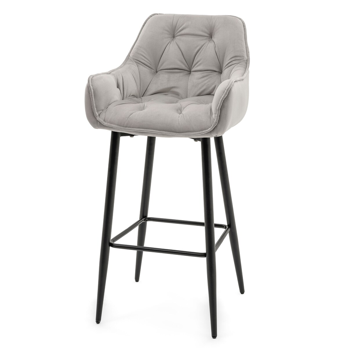 Hoker tapicerowany welurowy do salonu jadalni barowy glamour SIENA