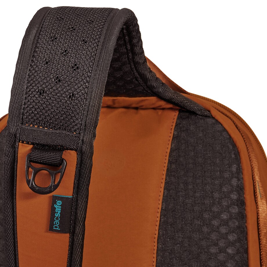 Plecak antykradzieżowy na jedno ramię Pacsafe ECO 12L - pomarańczowy  z econylu