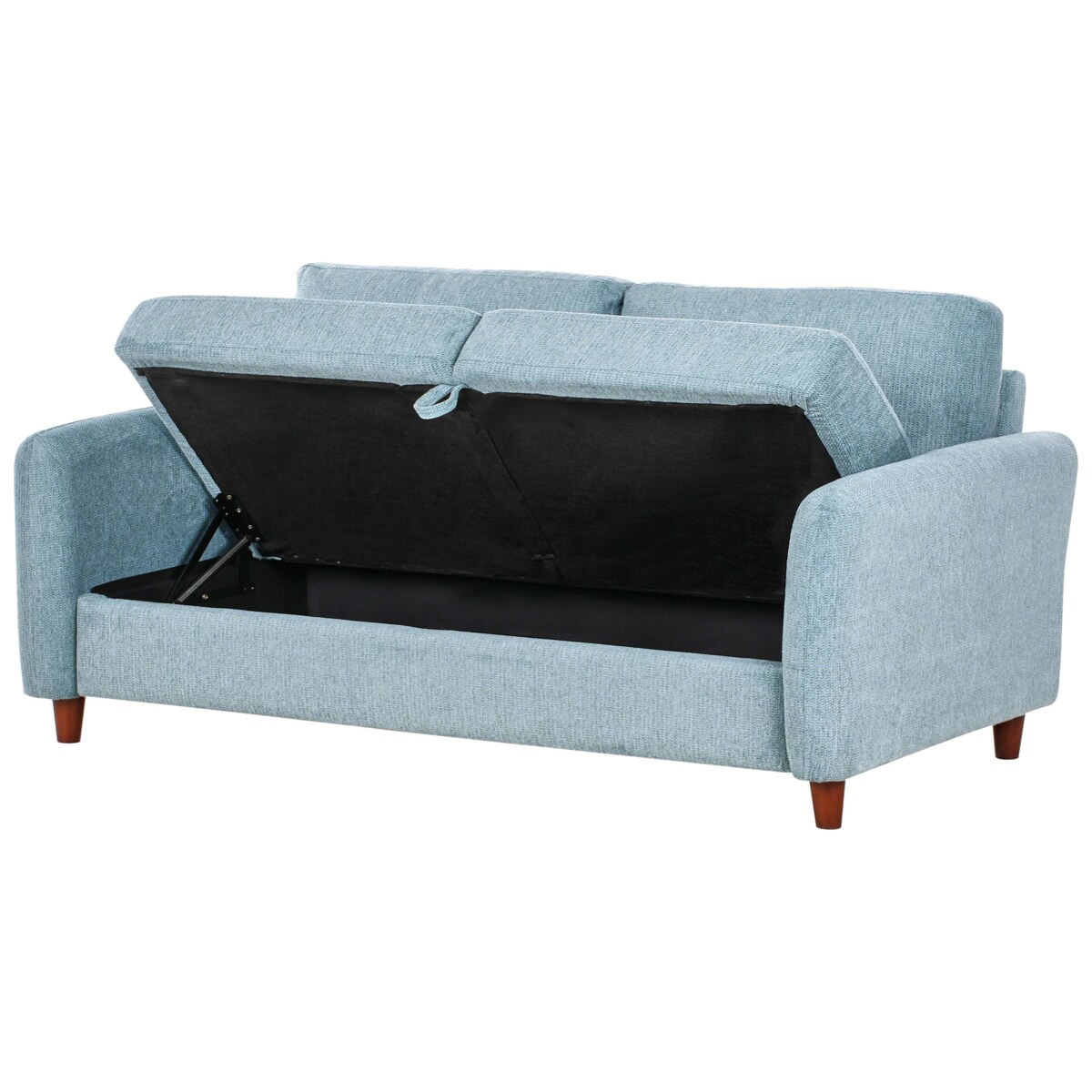 Sofa 3-osobowa z pojemnikiem niebieska MARE