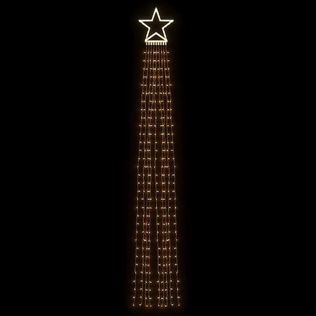 vidaXL Lampki choinkowe, 320 LED, ciepłe białe światło, 375 cm