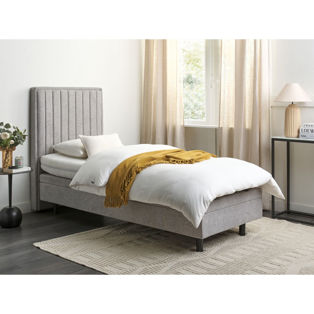 Łóżko regulowane DUKE II 80 x 200 cm Jasnoszary