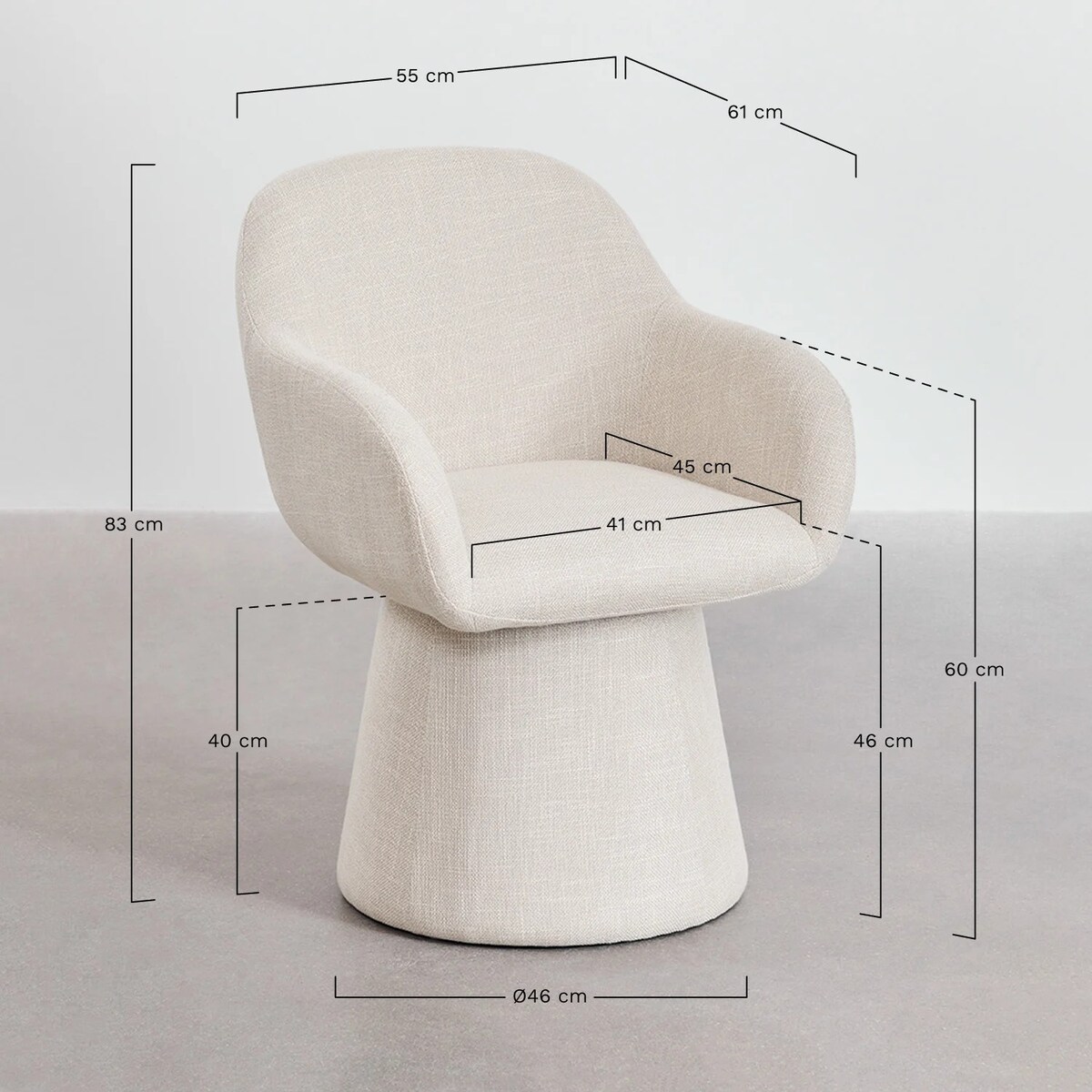 Krzesło do jadalni tapicerowane Erica z podłokietnikami musztardowe