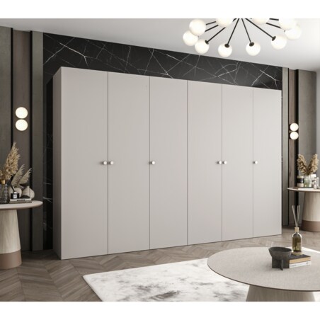 Szafa uchylna otwierana PARMA 1 300 wys. 202 cm Kaszmir + u. Srebrny