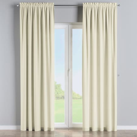 Zasłona na kanale z grzywką 1 szt. 130x260 kremowy