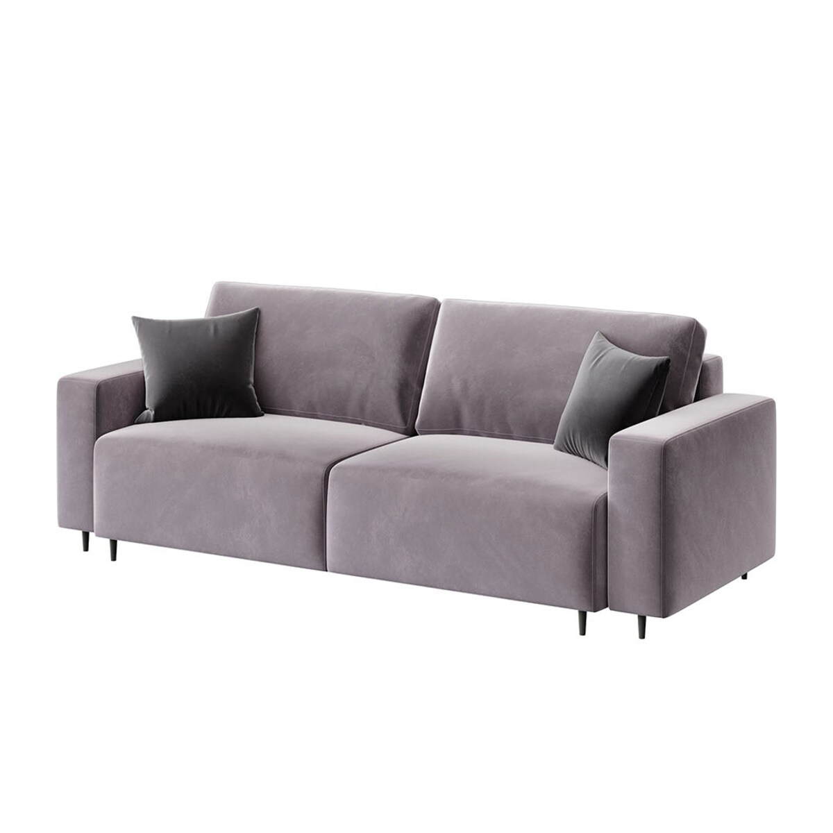 Hesto 3-osobowa rozkładana sofa - tytanowa