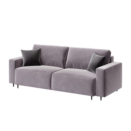 Hesto 3-osobowa rozkładana sofa - tytanowa