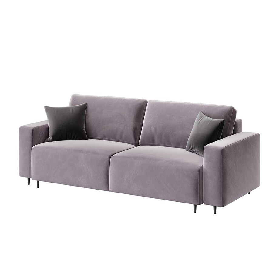 Hesto 3-osobowa rozkładana sofa - tytanowa