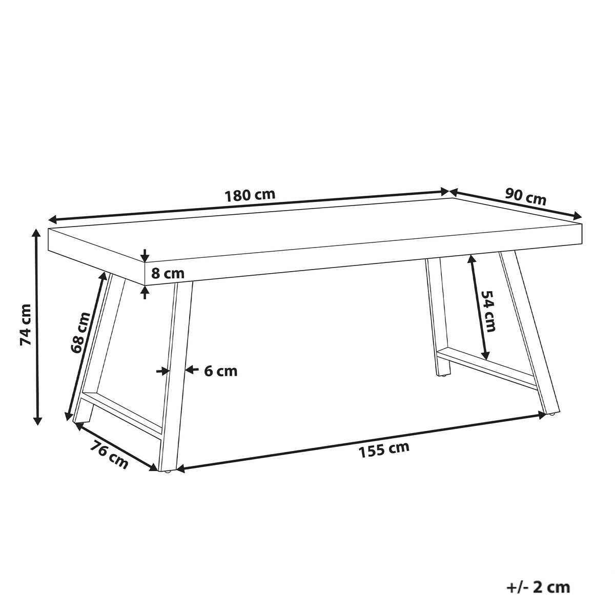 Stół do jadalni WARTON Ciemnobrązowy 180 cm 90 cm Drewno sosnowe