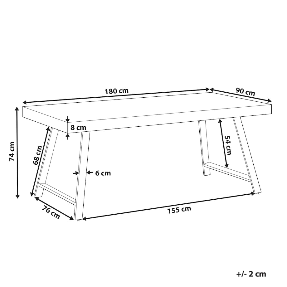 Stół do jadalni WARTON Ciemnobrązowy 180 cm 90 cm Drewno sosnowe