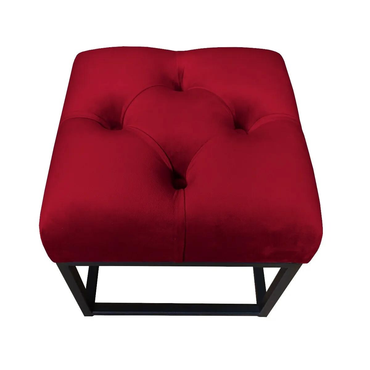 Pufa CHARLIE MG VELVET bordowa