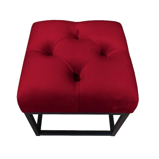 Pufa CHARLIE MG VELVET bordowa