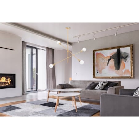 Lampa Sufitowa Żyrandol App479 Metal Złota Loft