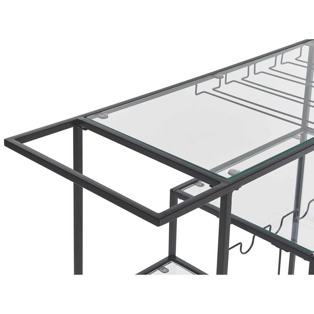 Metalowy wózek kuchenny 3-poziomowy czarny MARCOLA