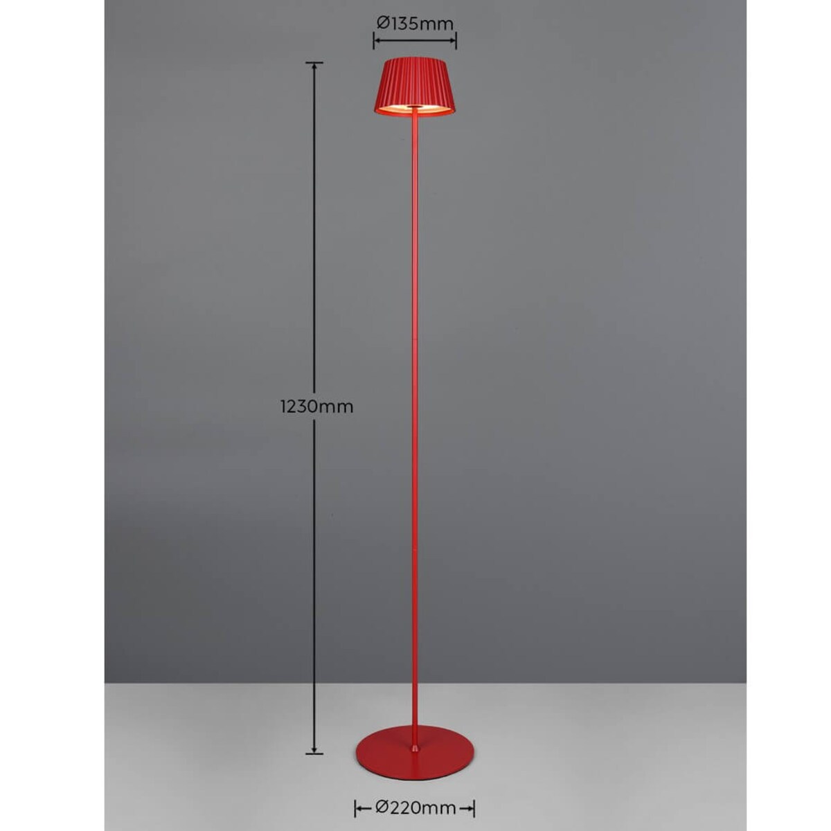 Zewnętrzna lampa stojąca Suarez R47706110 RL Light LED 2W 3000K IP44 czerwona