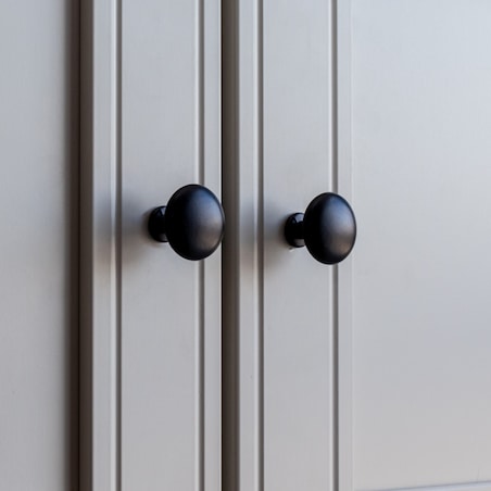 10x Gałka do mebli czarna uchwyt meblowy klasyczny zestaw 28 mm