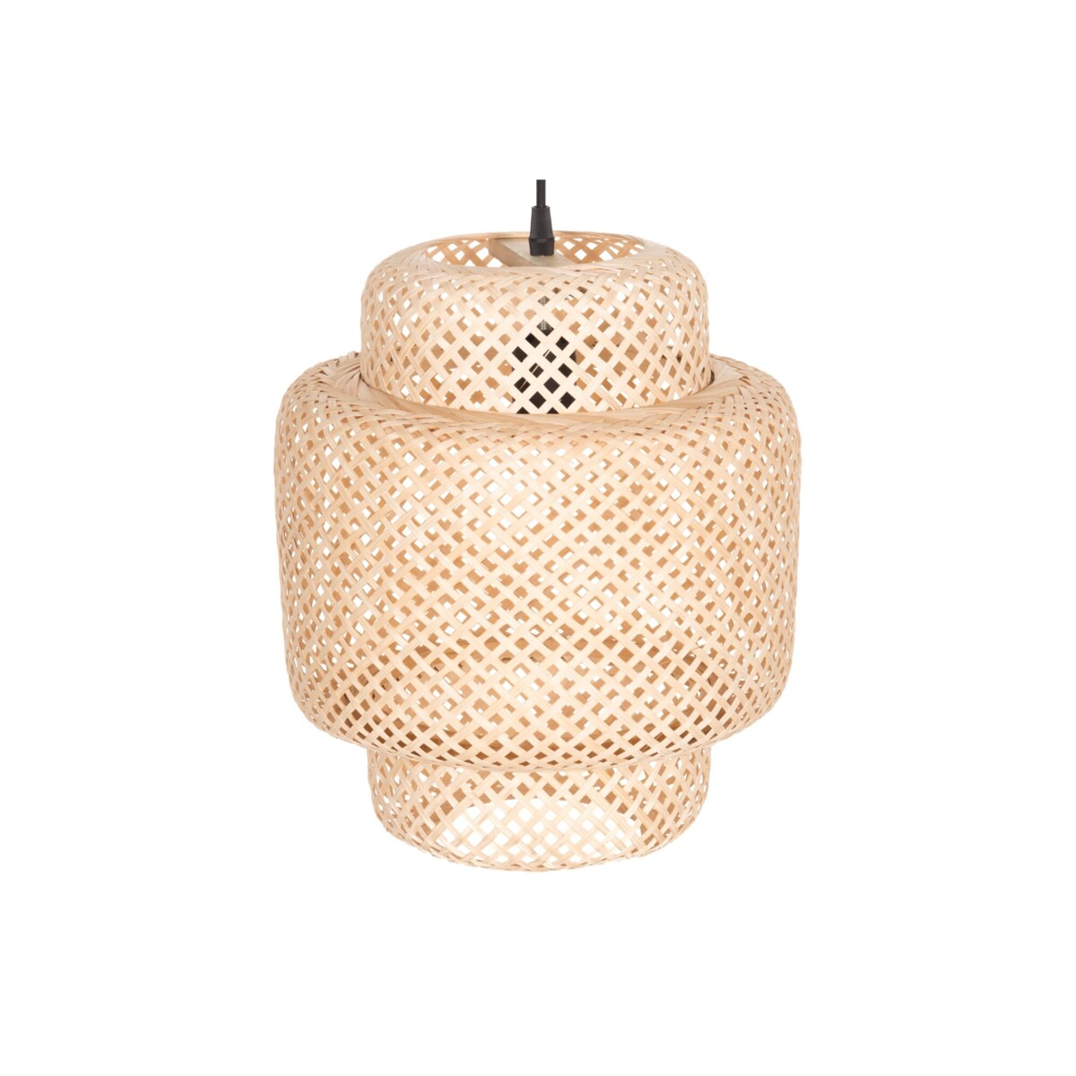 Lampa sufitowa z bambusowej plecionki, Ø 30 cm