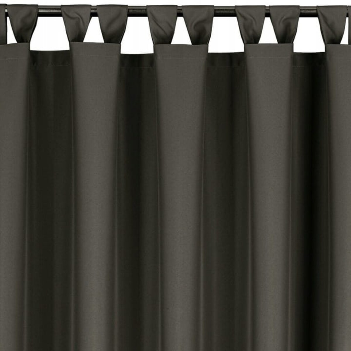 Zasłona Ogrodowa Tarasowa Wodoodporna 155 x 220 cm Grafitowa na Szelkach Rzep