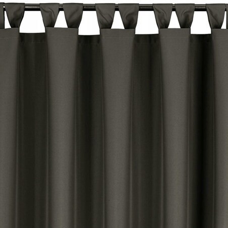 Zasłona Ogrodowa Tarasowa Wodoodporna 155 x 220 cm Grafitowa na Szelkach Rzep