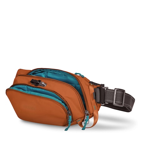 Biodrówka saszetka antykradzieżowa Pacsafe ECO - pomarańczowy z econylu