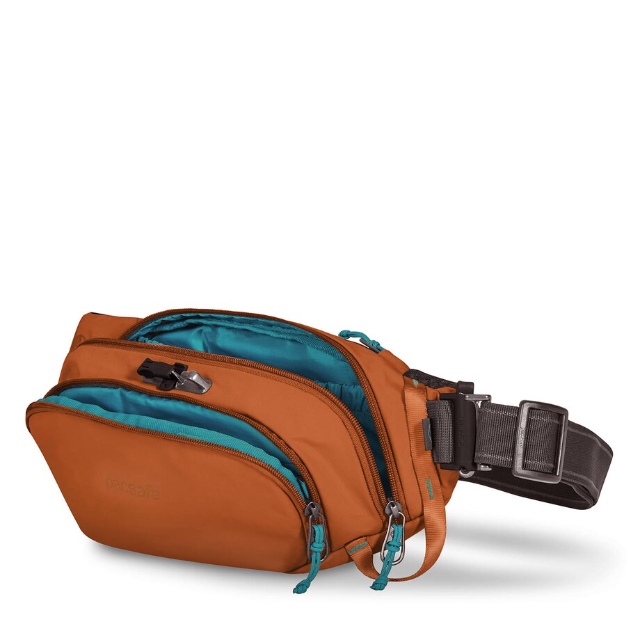 Biodrówka saszetka antykradzieżowa Pacsafe ECO - pomarańczowy z econylu