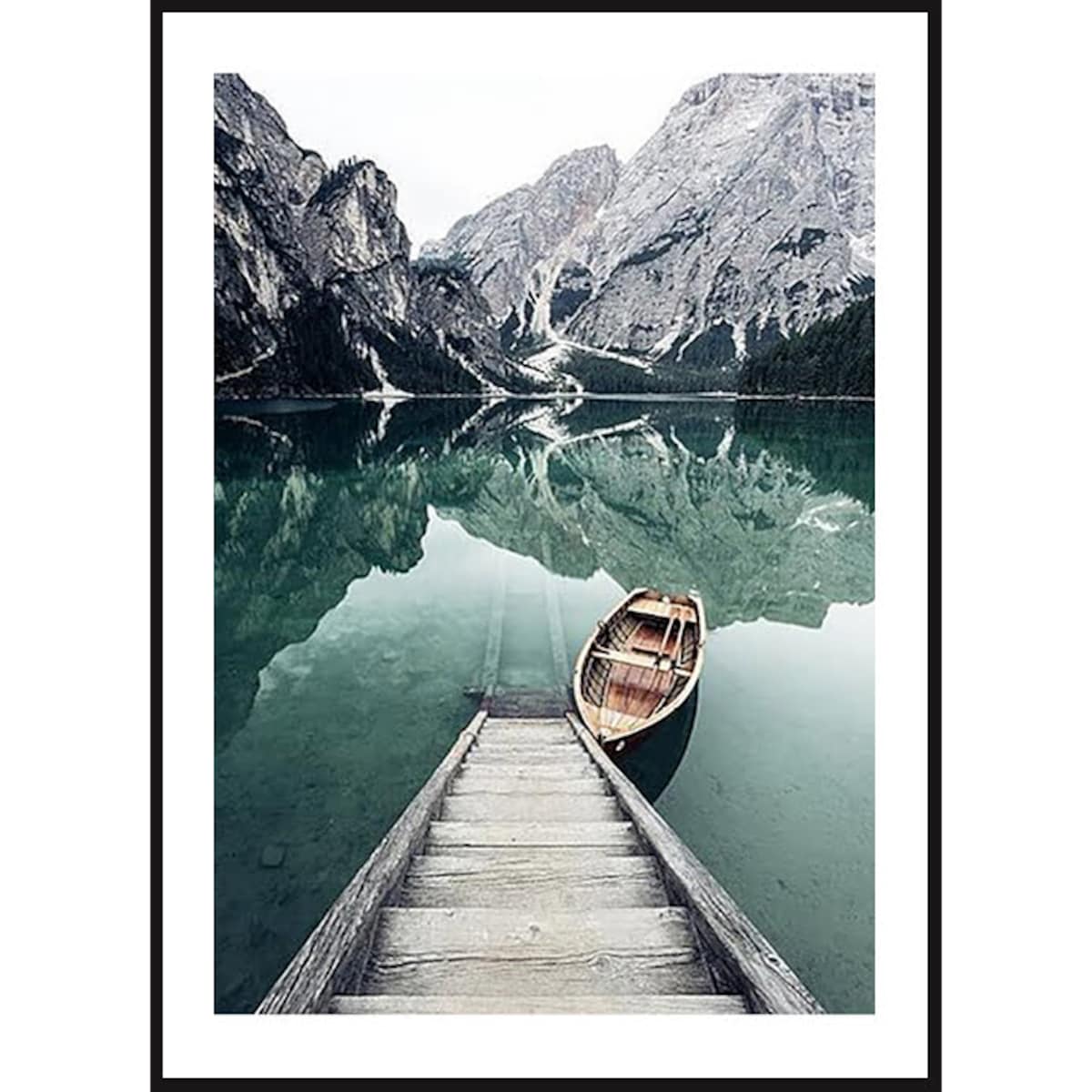 Poster Story, Plakat, Obraz - Drewniana Łódź, wymiary 21 x 30 cm