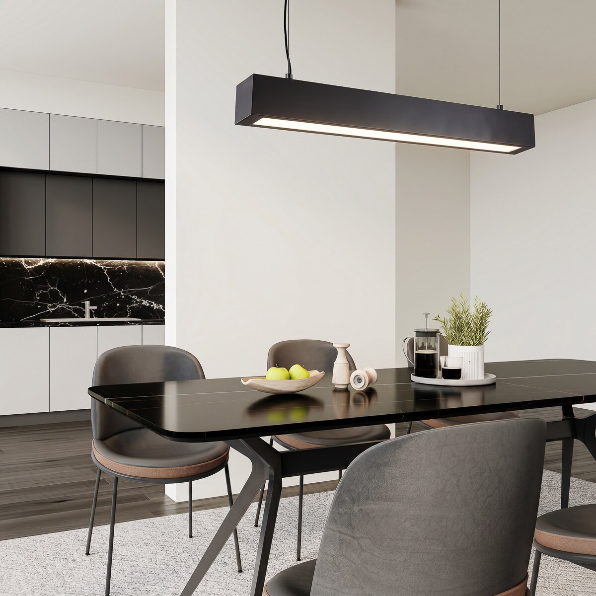 Lampa sufitowa wisząca Light Prestige Ibros czarny LED CCT 3000K/4000K/6000K (regulowana) 1 szt.