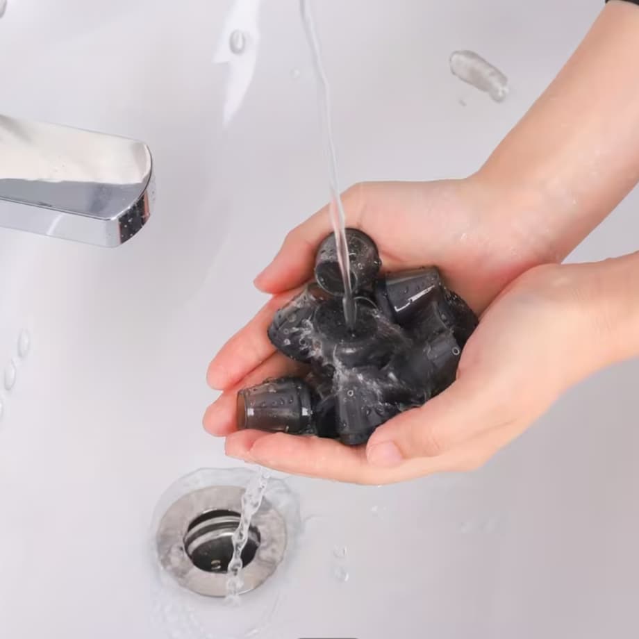 Nakładki na nogi krzesła ochronne czarne z filcem czarne 12-14 mm 16 sztuk