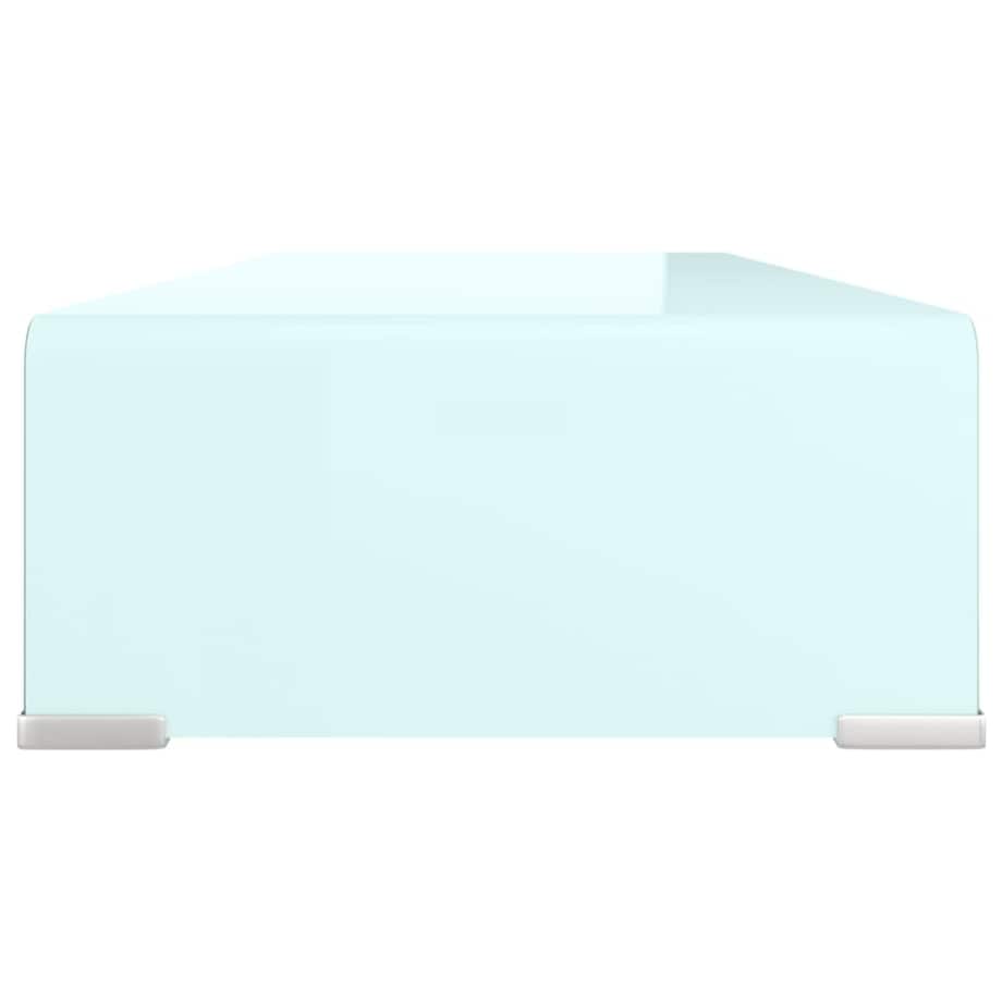 vidaXL Podstawka pod monitor / TV, zielone szkło, 70x30x13 cm