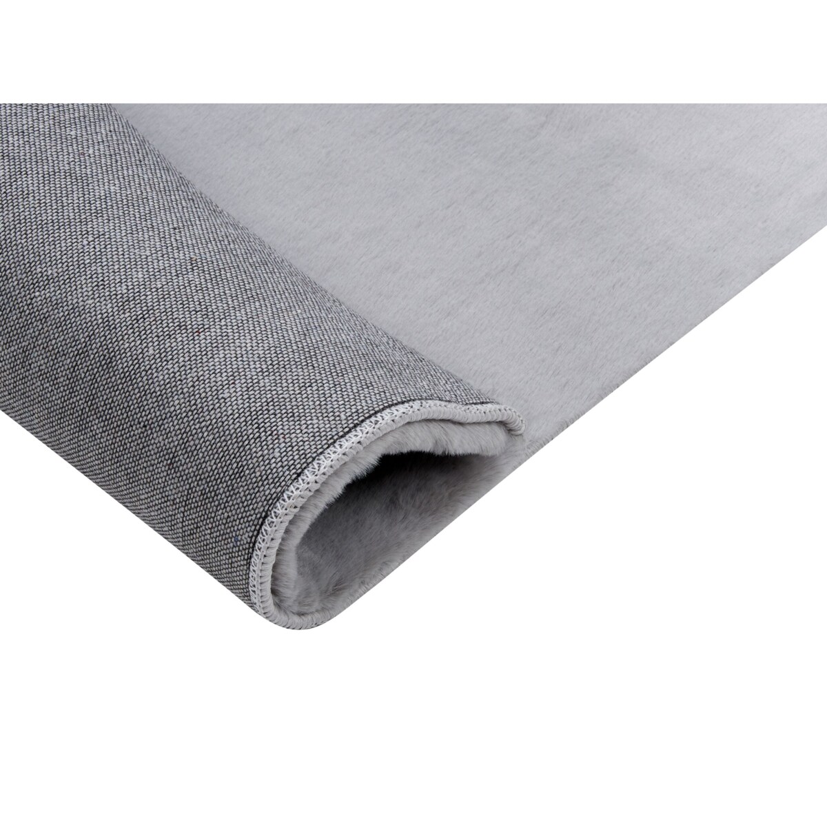 Dywan sztuczne futro królika 80 x 150 cm szary MIRPUR